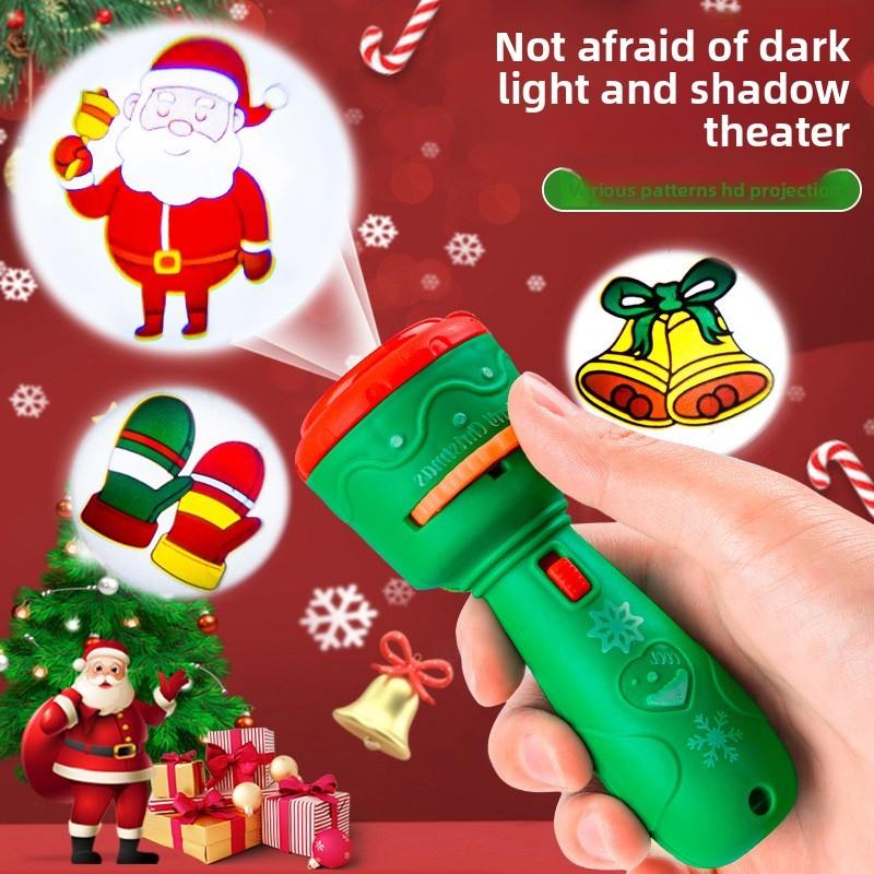 Christmas Toy Projection Flashlight For Kids With Led Light And Visual Development