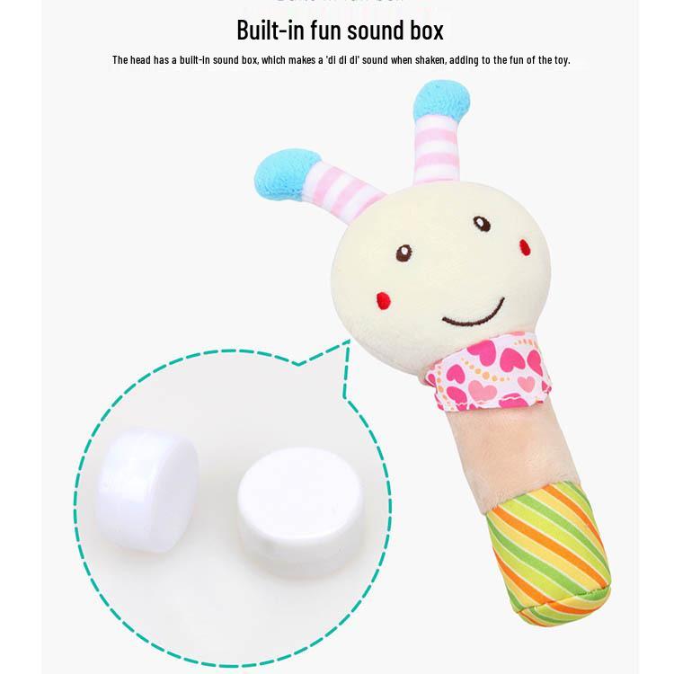 BBSKY Baby Tier Plüsch Rasselstab - Niedliches Welpen- & Eulen-Design