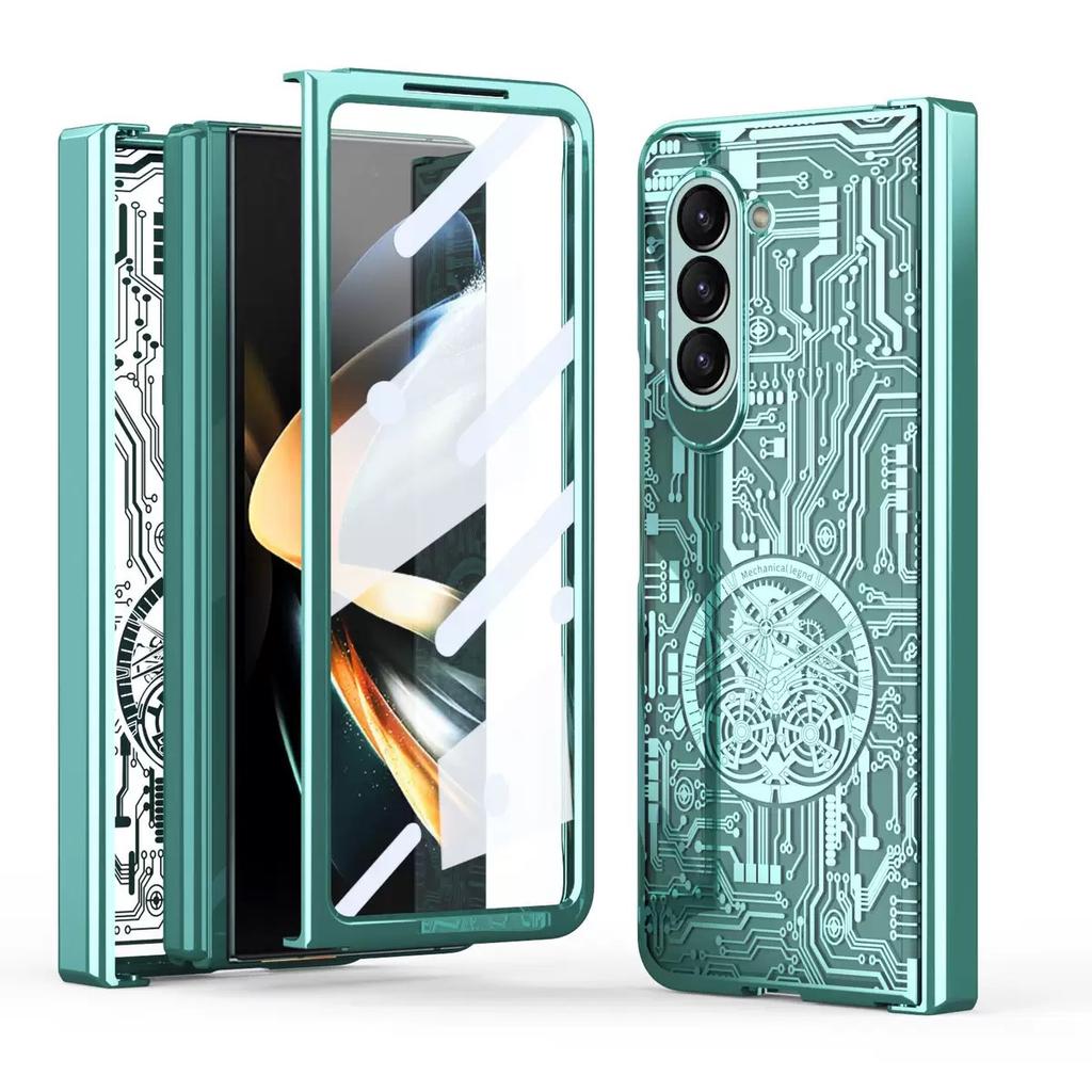 New Arrival Shell Film Magnetic Circuit Board High Transparency Phone case for Samsung Z Fold 7 6 5 PC Electroplated Phone Case