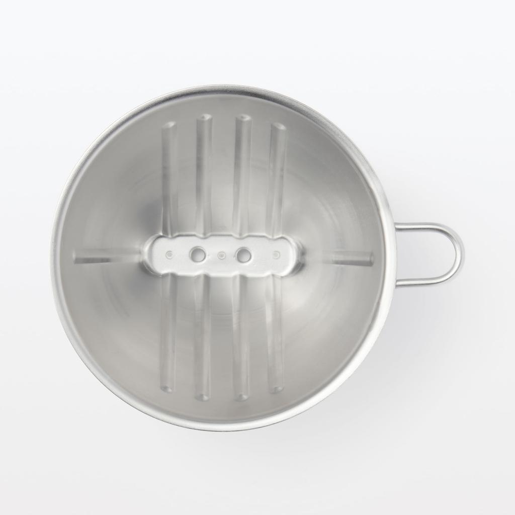 MUJI Stainless Steel Dripper, Silver, 12.5 x 10.5 x 8cm (H), for 2-3 cups, Product Number 15090822