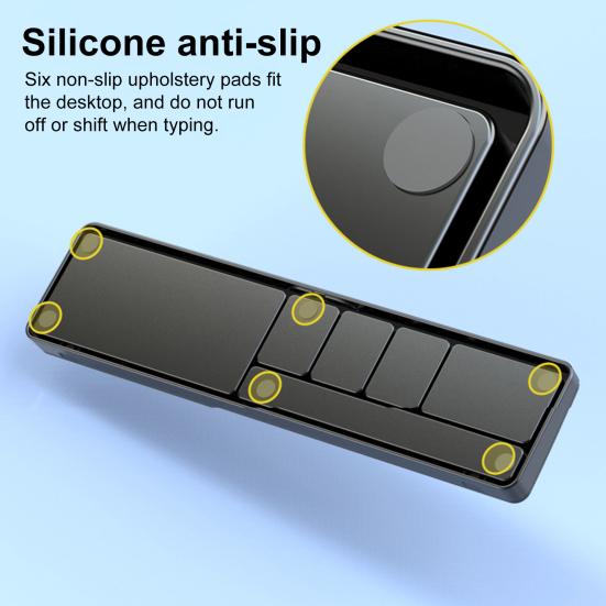 Ergonomic Keyboard Hand Rest with Compartments Non-Slip Design Multipurpose Desktop Storage Box Keyboard Wrist Support