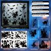 Halloween window sticker red hand black and white skull glass sticker transparent pvc glue-free static sticker decoration