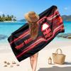 Nottingham Forest Custom Beach Towel, Personalized Name Text Print, Football Logo Soft Quick‑Dry Towel Holiday Gift