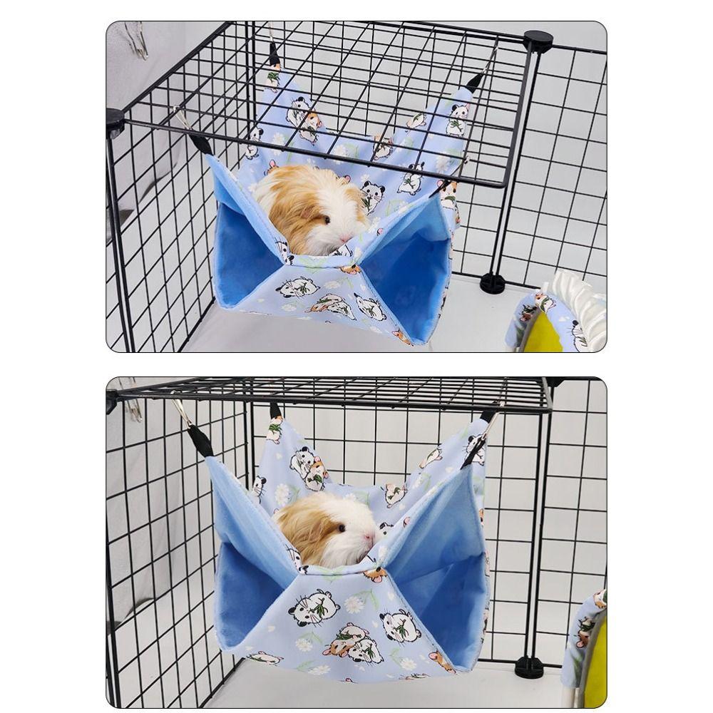Hamaca Colgante de Doble Capa para Cobayas Accesorios para Jaulas de Mascotas Hamaca para Hurón Para Hámster