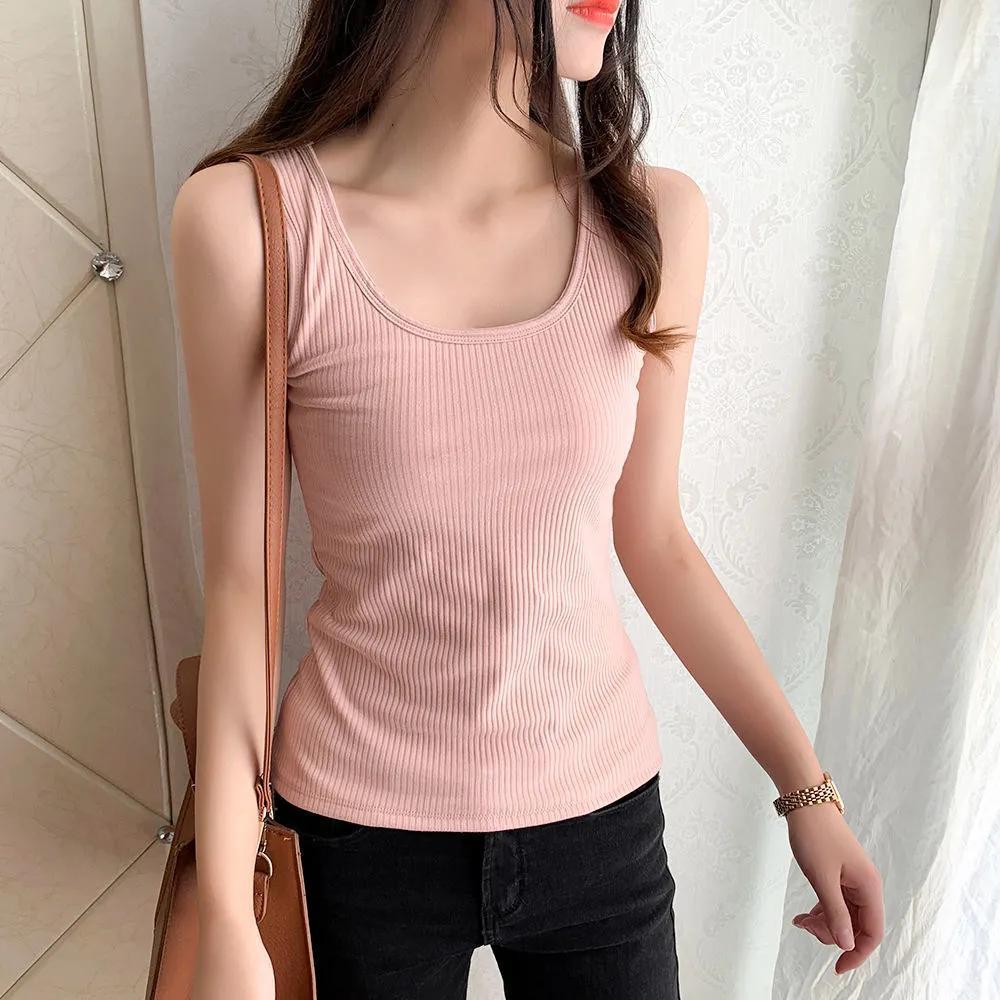 Women's Fleece-Lined Self-Heating Winter Vest - Korean Style, Plus Size, Sleeveless Base Layer