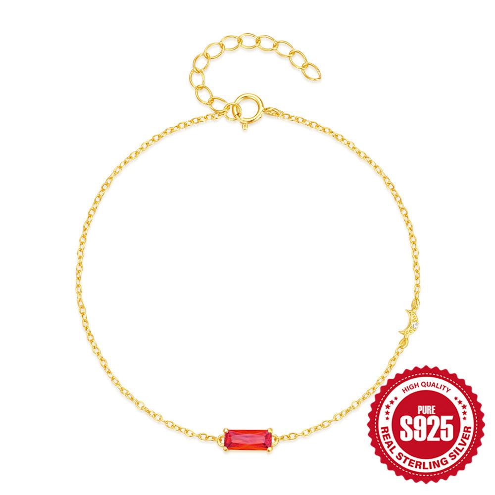 

S925 стерлингового серебра простой классический простой прямоугольный базовый браслет браслеты 925 Silver