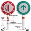Reversible Handheld Stop Sign LED Road Safety Sign Traffic Control Sign Stop Go Sign  Parking Lot