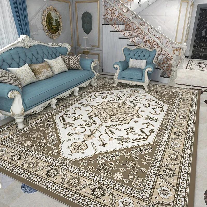 Retro Persian Style Living Room Luxury Decoration Carpet Rugs for Bedroom Hotel Large Area Carpets Lounge Rug Home Decor Mat