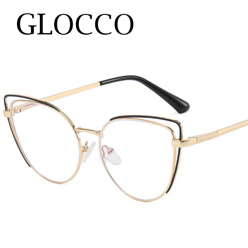 Reading Glasses Transparent Women Fashion Optical Prescription Eyeglasses Frame Anti Blue Light Red Cat Eye Glasses +1 +2 Gafas