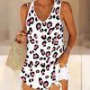 3D Leopard Print Tank Tops for Women Workout Yoga Gym Printed Summer Sport Shirts Plus Size Vests