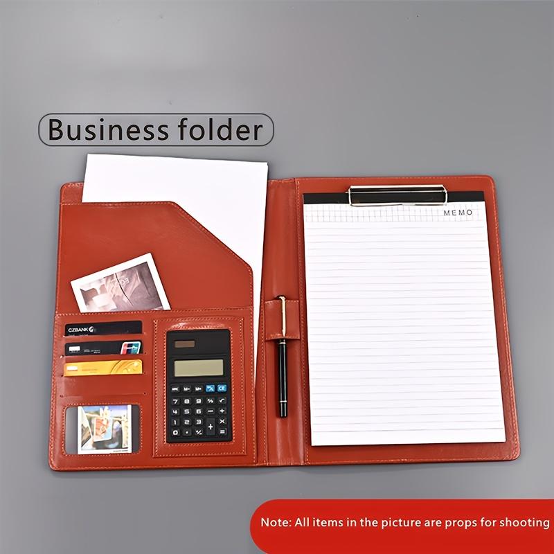 A4 Multifunctional Folder Contractual Design Portfolio Clipboard Business Organizer with Card Slots Pen Holder Professional Office Supplies