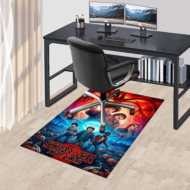 1pc Stranger Things Upside Down Adventure Carpet for Playroom Bedroom Living Room Sofa Home Decor,kids Game Area Rug Non-slip Floor Mat Y72982