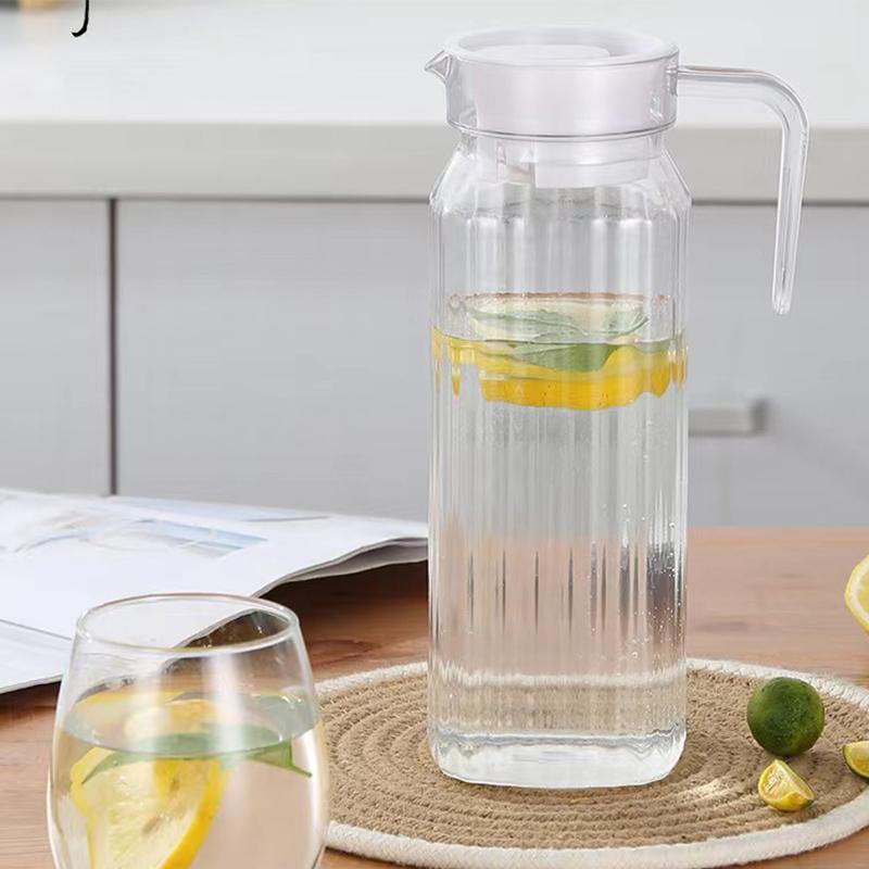 Water Juice Jug Pitcher Plastic Transparent Bottle For Storing Fresh Juices And Drinks For Kitchen Fridge Drink Storage Pot