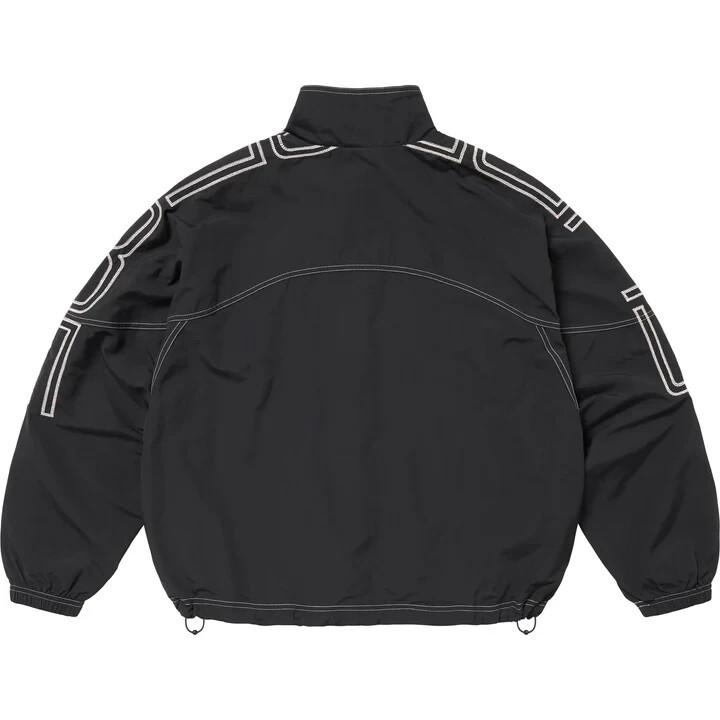 Supreme Spellout Embroidered Track Jacket Black