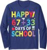 Happy 67 33 Days Of School Math 100 Day Meme Long Sleeve T-Shirt