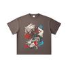 260 GSM Doppelgarn 32er Zählung 100% Baumwolle Dandadan V38 Okarun Momo Druck Unisex Schweres Baumwoll-T-Shirt