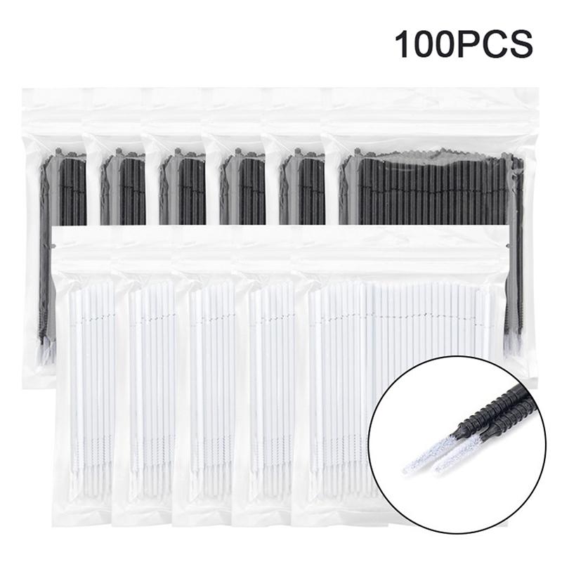 100Pcs Disposable Cotton Swab Eyelash Extension Tools Mascara Applicator Brush Lashes Extension Makeup Applicator Removal Tool