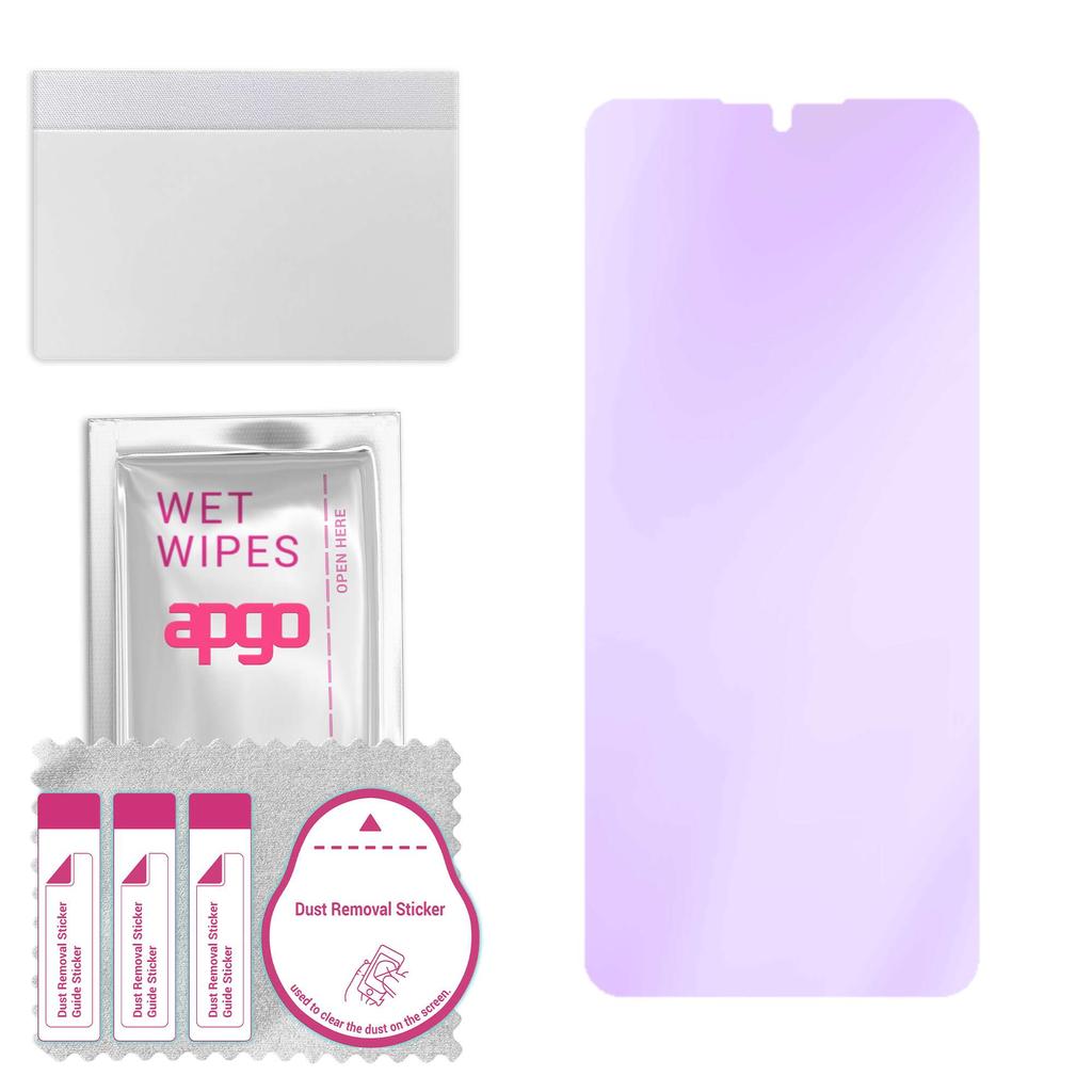 apgo Vetro protettivo ibrido 9H anti-luce blu compatibile con Oppo A91, vetro nano flessibile, ottimo sostituto per il vetro temperato, antigraffio, full