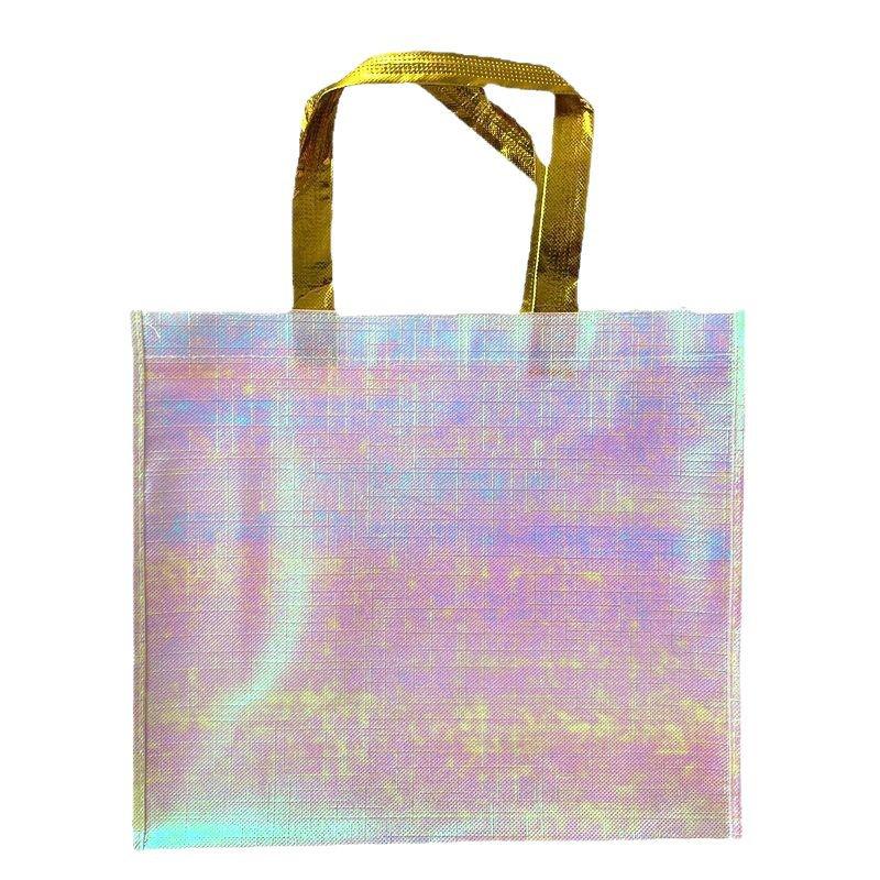 Iridescent Non-woven Tote Bag for Shopping, Clothing, and Gifts