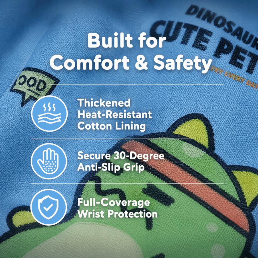 2PCS Cotton Lining Heat Resistant Glove Heat Insulated Baking Glove Thickened Oven Mitt  Kitchen
