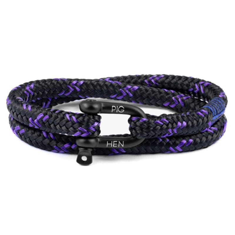 

PIG & HEN Salty Steve Bracelet - Black X Royal Purple X Black M