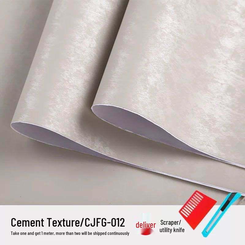 Thickened Waterproof Plain Color Self-Adhesive Wallpaper for Living Room, Bedroom, Wardrobe, Cabinet, and Furniture Renovation.