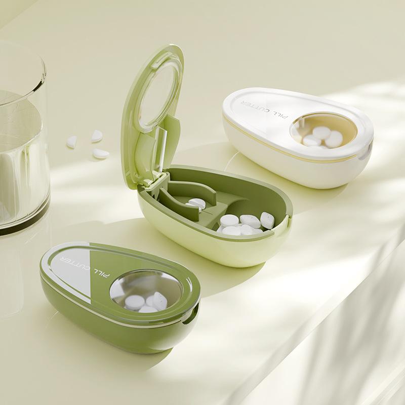 Portable Tablet Splitter Pill Box With Hidden Storage Tablet Container Tablet Cutter Tablet Crusher Tablet Container