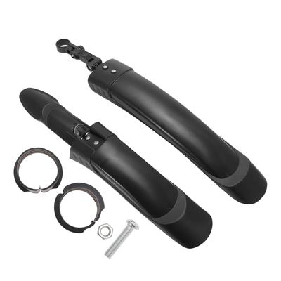 BULLSPANN Bicycle Fenders, Mountain Bike Mudguards, Compatible with 24-26 Inch MTB and Road Bikes, Set of 2, Front and Rear, Black