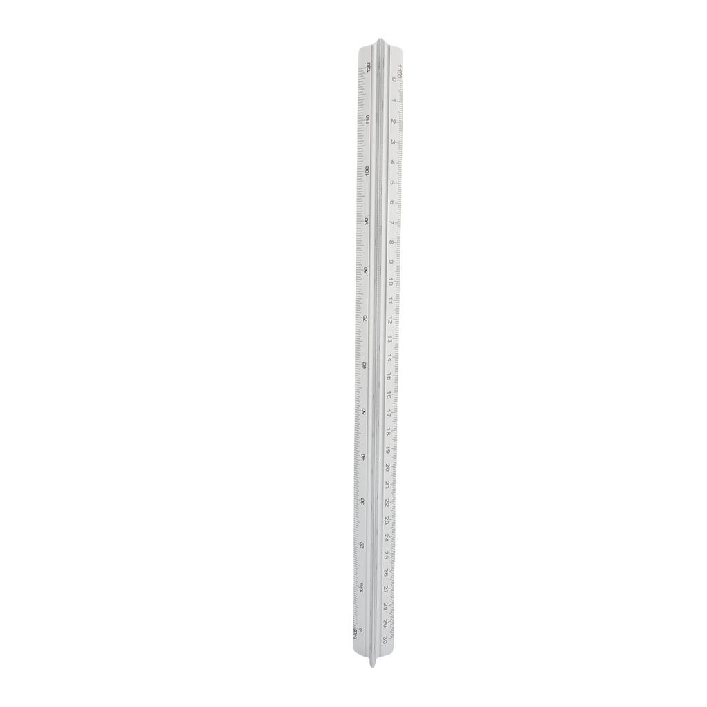 Architectural Scale Ruler 30cm Range Aluminum Accurate Concave Design Multifunctional Triangle Drafting Ruler for
