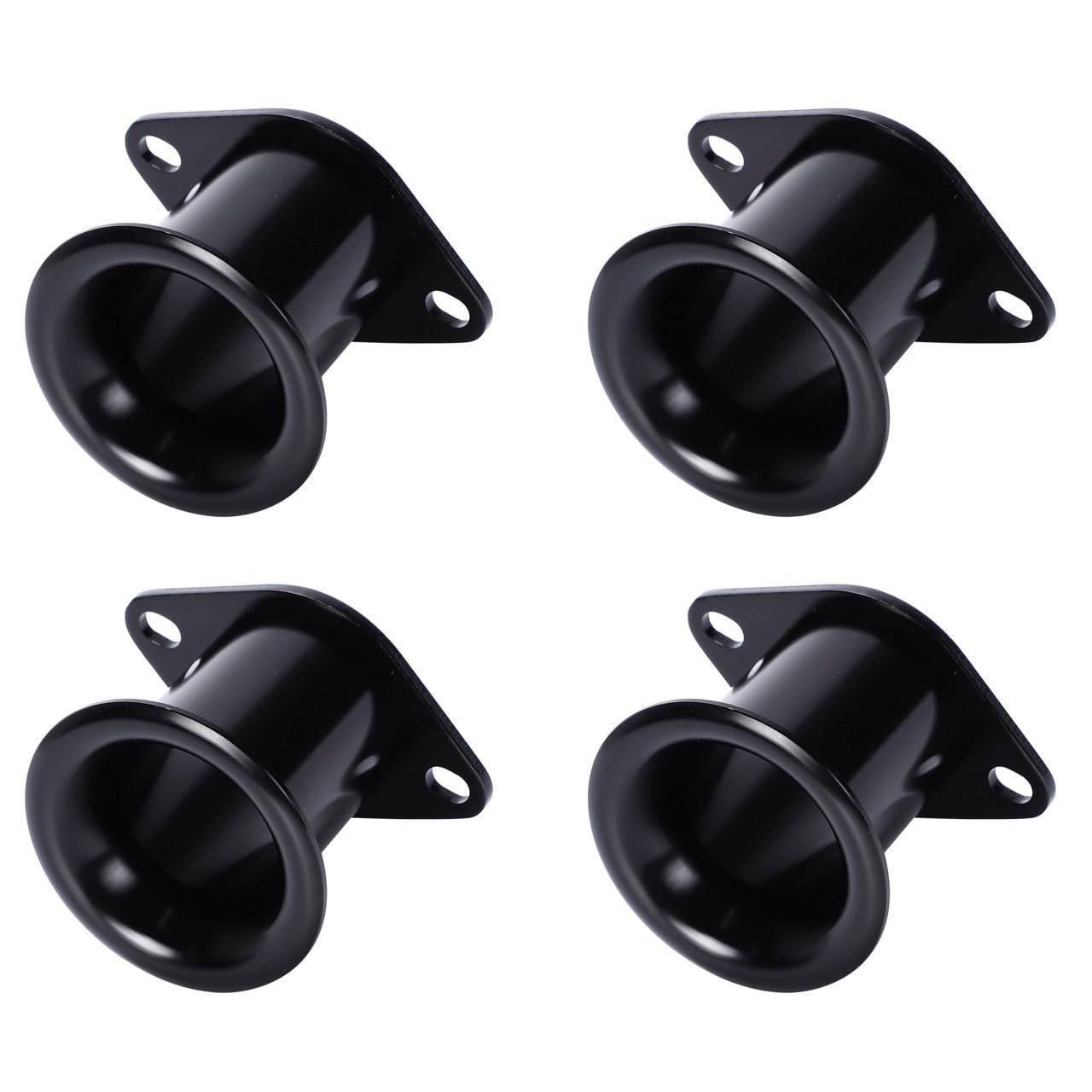 

Kanoan Aluminum Curled Air 44 x 72 Set of 2 or Universal Aftermarket Carburetor Replacement for Toyota of 4 Funnels, mm, 4, AE86, etc. (Set (Black))