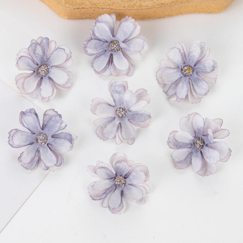 Simulation Star Language Flowers Diameter About 4.5cm Daisy Ethnic Headdress DIY Handmade Gift Box Candy Box Decorative Flowers Elegance Fake Flowers