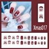 Winter Sweet Cartoon Christmas Wearing Nails Snowflake Santa Claus Nail Art Fake Nail Patch Christmas Collection