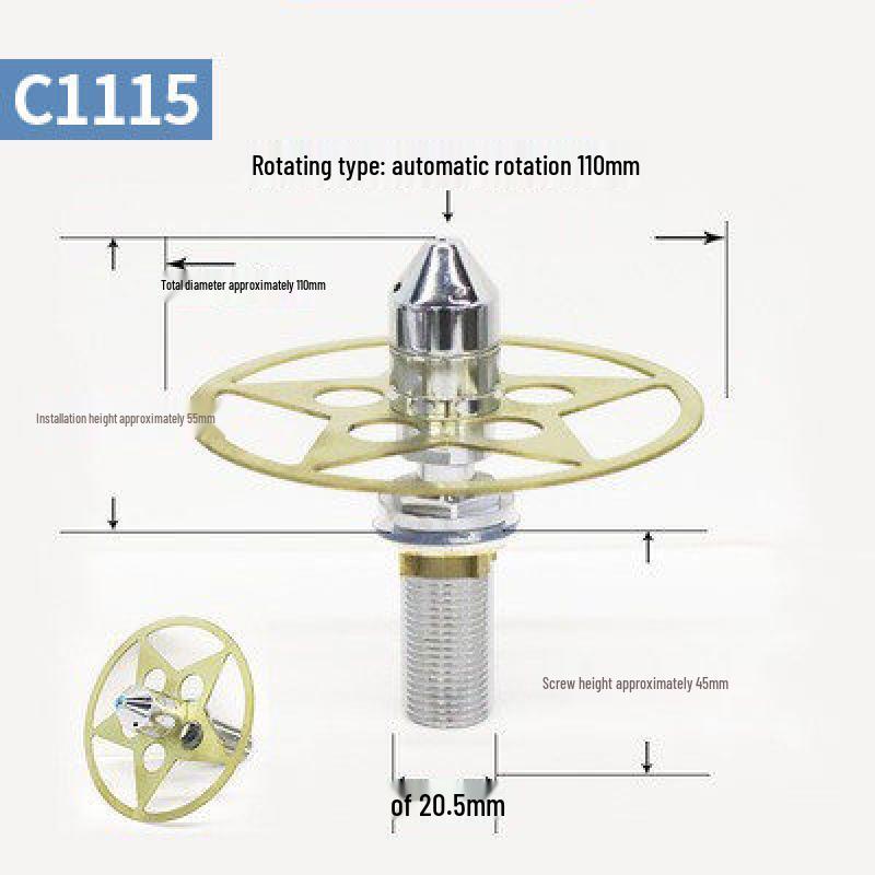 TLXT Automatic Rotating Stainless Steel Cup Rinser Nozzle