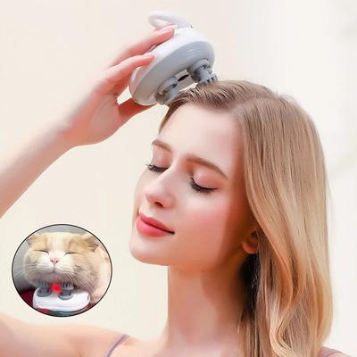 Głęboki Elektryczny Masażer Skóry Głowy Masażer do Czyszczenia Główki Również Odpowiedni dla Zwierząt Narzędzie do Masażu Zmywalny i Przenośny USB Masażer Główki