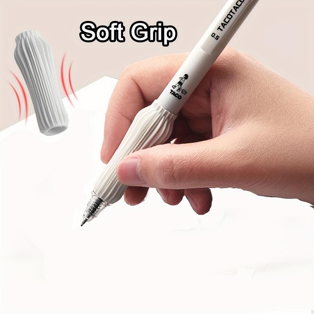 Set of 4 Adorable Retractable Gel Pens with A 0.5Mm Fine Tip, Featuring Quick-Drying Black Ink for Smooth Writing and A Comfortable Grip