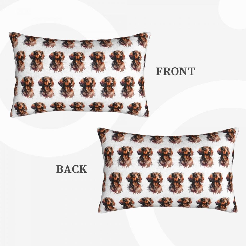 Dachshund Dog Animal Rectangle Pillowcase Cushion Cover Decorative Bedroom Bed Home Comfort Throw Pillow