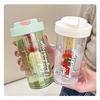 Water bottle summer simple ins high value easy cup with portable tea isolation straw cup student portable sports water cup