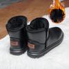 Moda de pelúcia e botas de neve grossas, impermeáveis ​​e quentes
