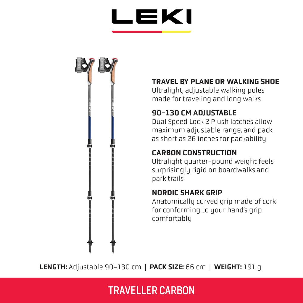 LEKI Traveler Carbon 1300475 for outdoor climbing and Nordic walking Navy,