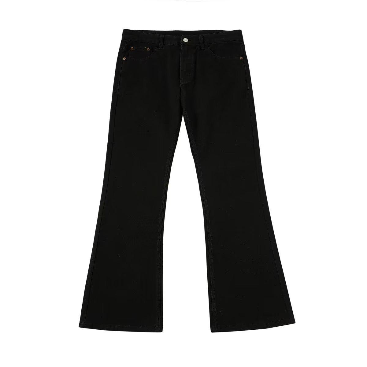 

Американские ретро джинсы клеш с потертостями - Модные выстиранные повседневные брюки S