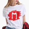 Women T Shirt Harajuku Summer 26 Alphabet K Print Woman Tee Tops Casual 90S Tshirt Femme Fashion Female T-Shirt