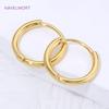 18K Gold Plated Brass Hoop Earring Huggie Earring,High Quality Round Earrings,Fashion Earring For Women Party Gifts