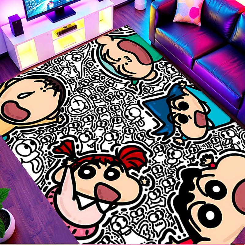 Cartoon comics Print Rug, Washable Floor Carpet, For Entryway Dorm Laundry Room Office Study, Home Decor Birthday Christmas Gift