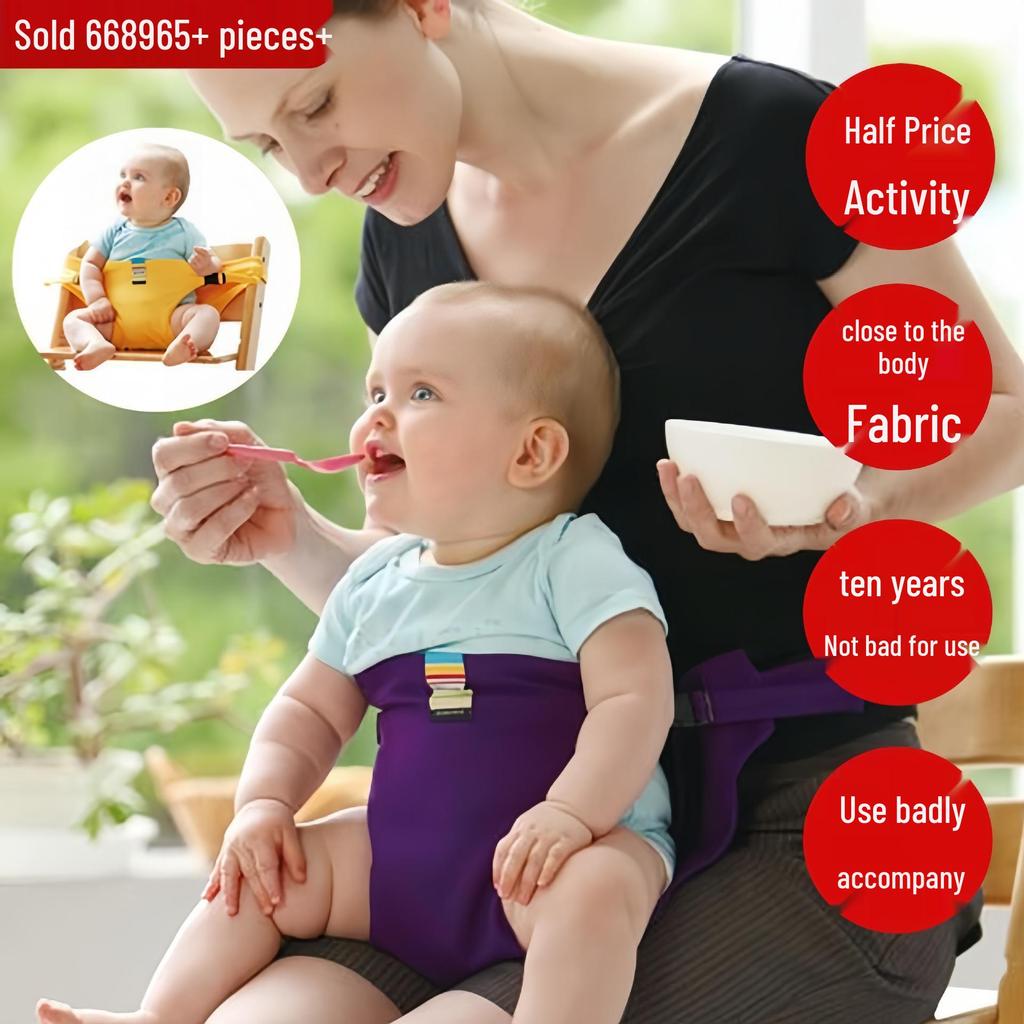 Ceinture de sécurité pour chaise haute bébé portable avec table - Sangle de retenue pour siège d'alimentation pour nourrisson