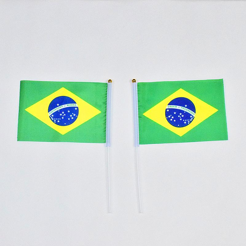 Brasile 10 pezzi di bandierine da sventolare 14*21 cm