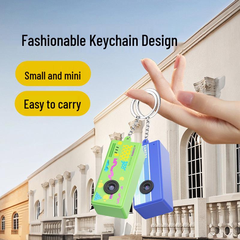 Retro Mini Keychain Camera: 1080P HD, Screen, Portable Thumb Toy