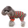 Haustier-Kleidung, Heimkleidung, gestreifte Hunde-Kleidung, Pyjama, hochgeschlossene Haustier-Hunde-Kleidung, vierbeinige Kleidung