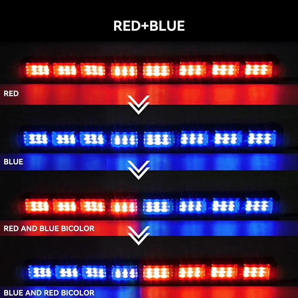 LED Strobe Warning Flashing Car Light Emergency Signal Lamp Firemen Fog Windshield Lighting Yellow Red Blue