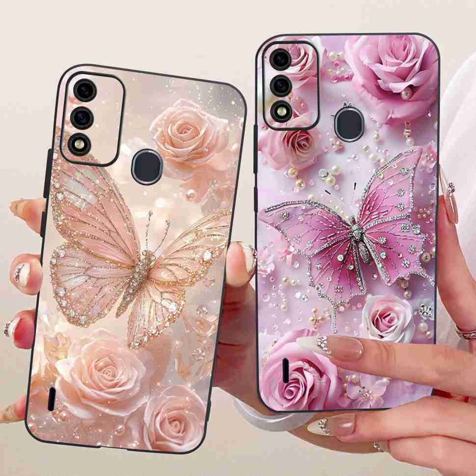 For ITEL A48 Casing Cute Lion Butterfly Silicone TPU Soft Case Protective Shockproof Back Cover For ITEL A 48 ITELA48 Phone Case