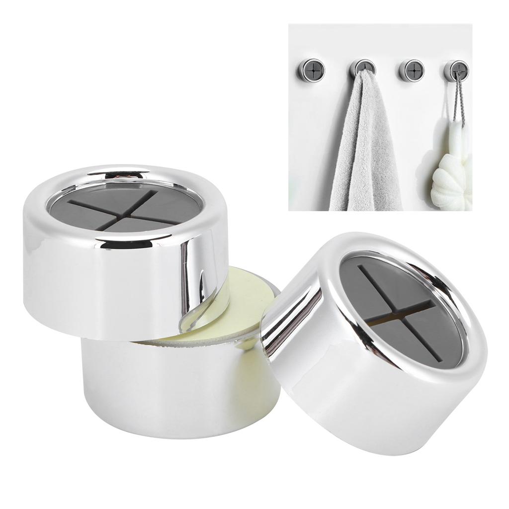 3Pcs Self Adhesive Towel Hanger Holder Wall Mounted Wash Cloth Hook Holder Bathroom Supplies